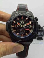 Copy Swiss Hublot Big Bang F1 Chronograph Watch 48mm Black Leather